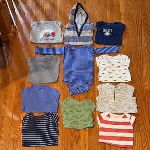 11 Long Sleeve Onesies – 18M Baby Boy Bundle